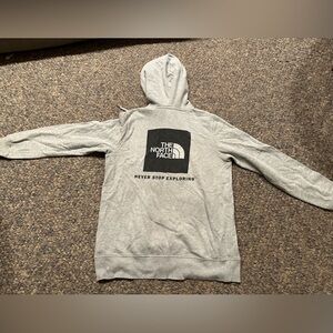 North face gray hoodie never stop exploring small